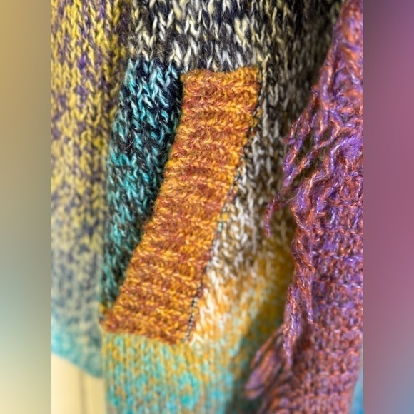 Anthropologie Greylin Natalia Fringed Cardigan M - Picture 8 of 9